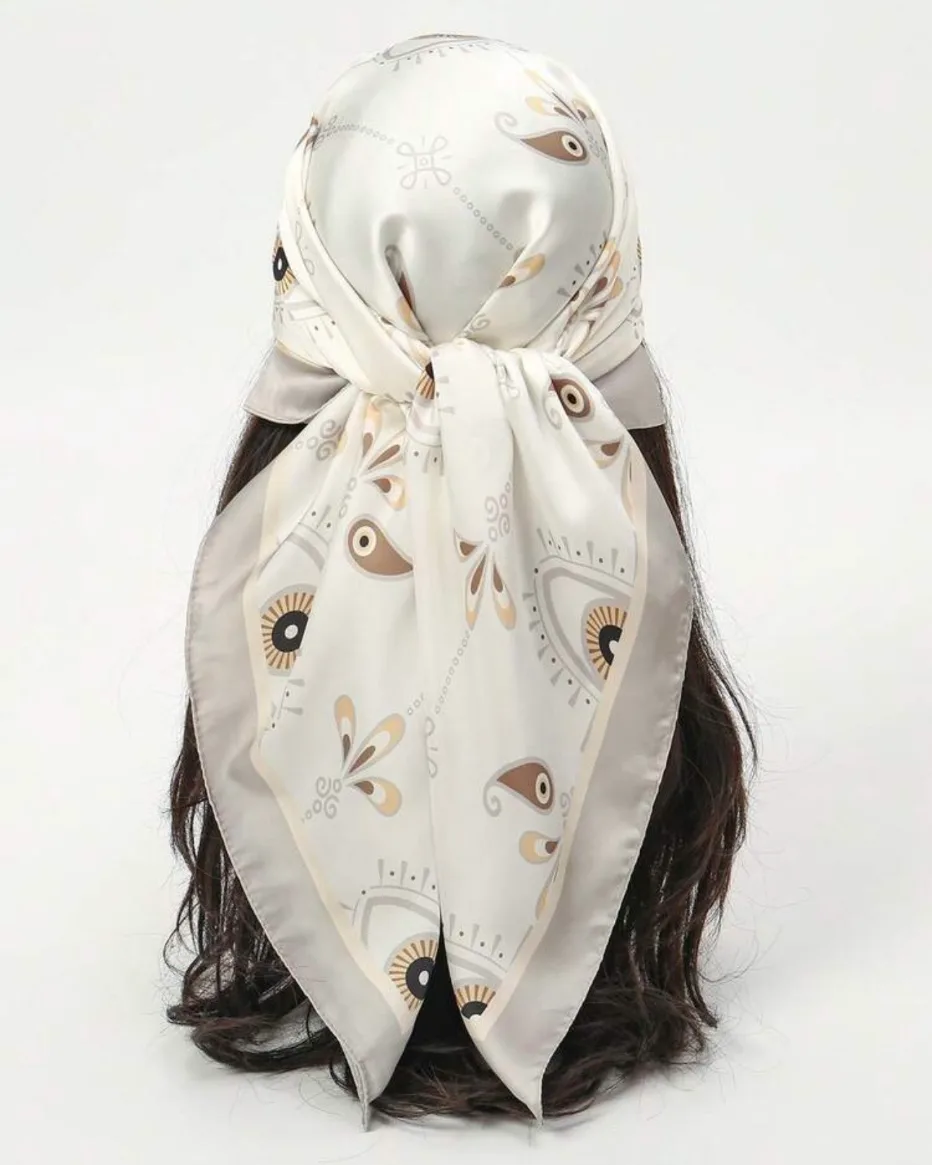 Pañoleta ojitos beige