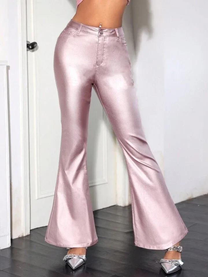 Pantalones acampanados rosados